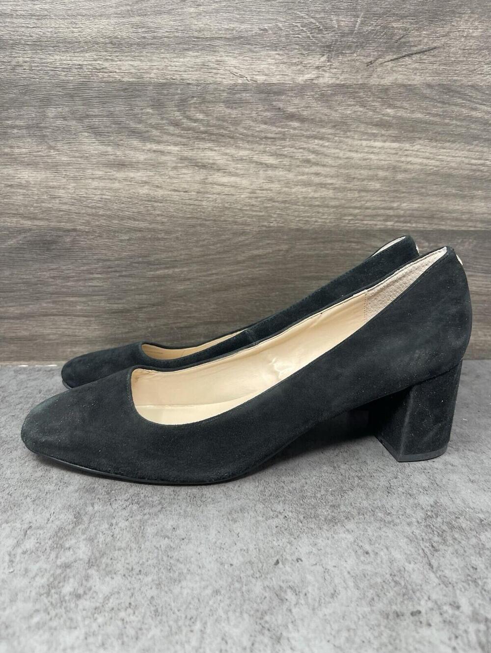 Kate Spade Shoes Womens Size 10 Black Suede Block Heel Pumps